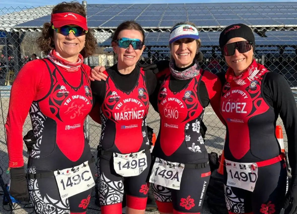 Las Retadas en una competición de duatlón en Móstoles